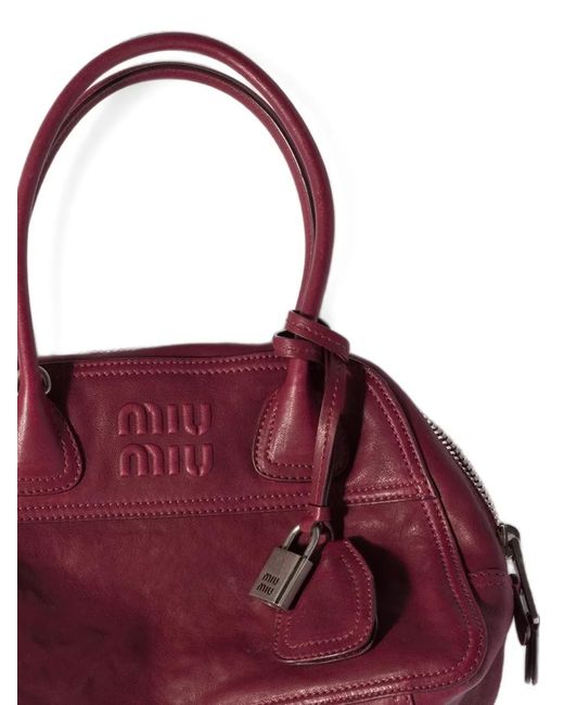 Miu Miu Purple Vivant Nappa Leather Bag