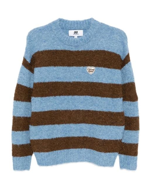 Chocoolate Trui Met Logopatch in het Blue