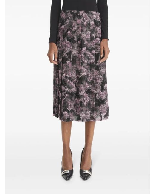 Tory Burch Purple Midirock mit Falten