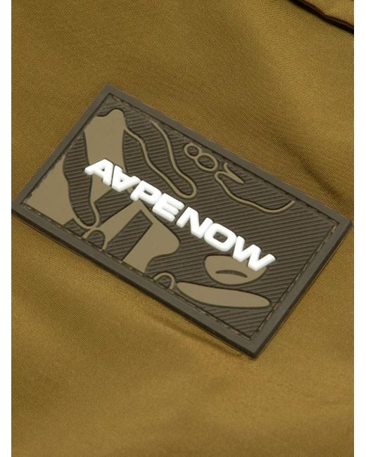 Aape By A Bathing Ape Green Logo-Print Cargo Shorts for men