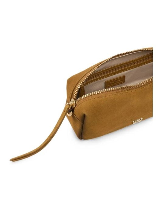 Pinko Metallic Boston Suede Shoulder Bag