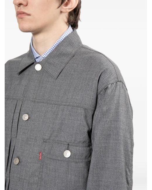 Junya Watanabe Gray X Levi's Wool Shirt Jacket for men