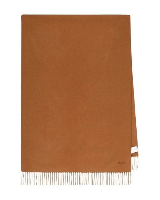 Max Mara Brown Schal Mit Fransen