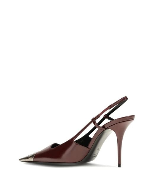 Saint Laurent Brown Jeanne Slingback Pumps