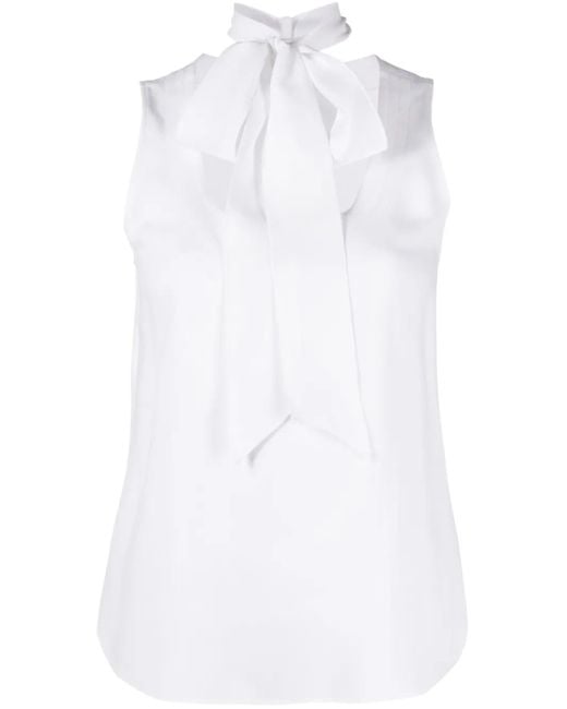 Moschino White Sleeveless Top