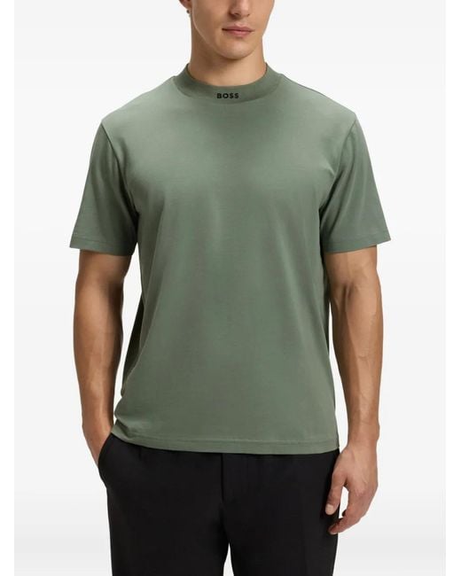 Boss Green Crew-Neck Cotton-Blend T-Shirt for men