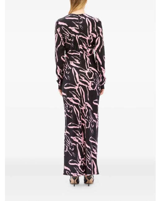Vestido Con Conejo Estampado MSGM de color White