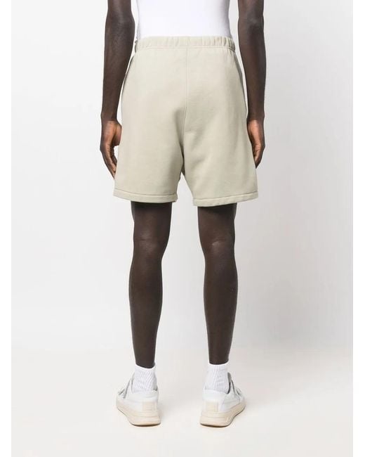 Fear Of God Natural Logo-Patch Track Shorts for men