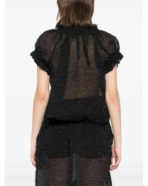 Simone Rocha ラッフル チューリップトップ Black