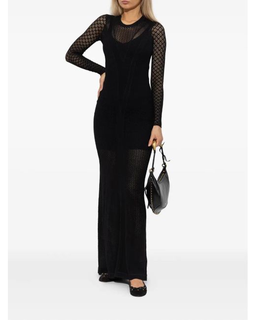Isabel Marant Black Open-Back Knitted Maxi Dress