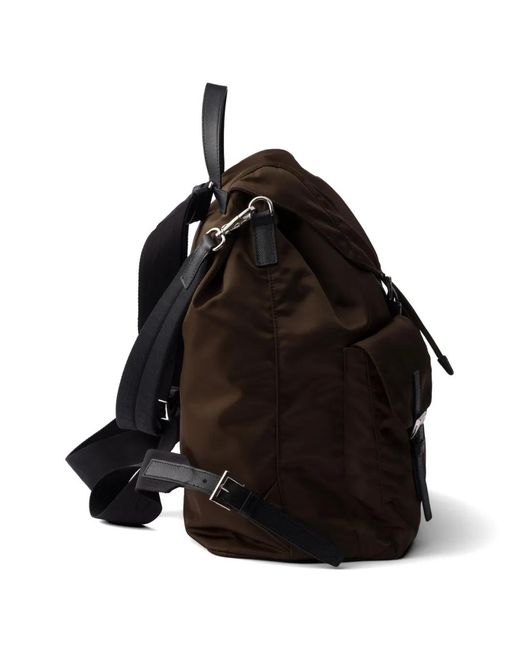 Prada Black Front-Pocket Backpack for men
