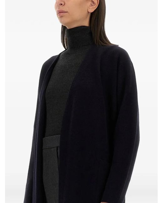 Max Mara Black Belted Jersey Coat