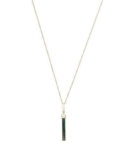 Mateo Metallic Onyx Bar Pendant Necklace for men