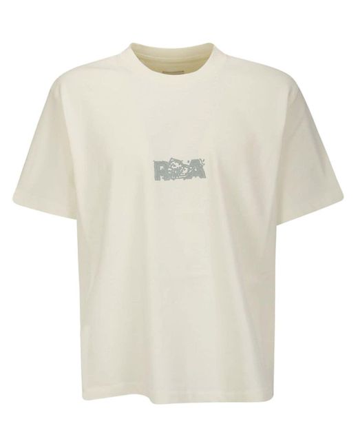 Roa White Blanc De Blanc Cotton T-shirt for men