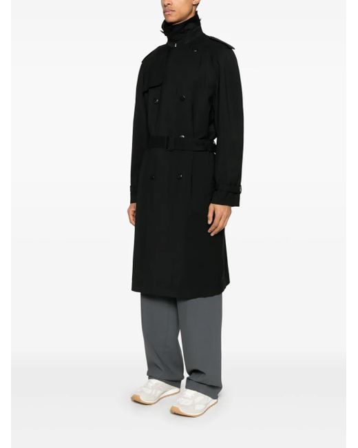 Fendi Black Belted Trench Coat for men