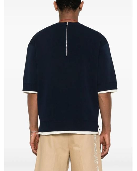Lanvin Blue Two-Layer T-Shirt for men
