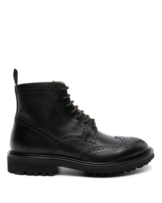 Scarosso Black Thomas Leather Boots for men