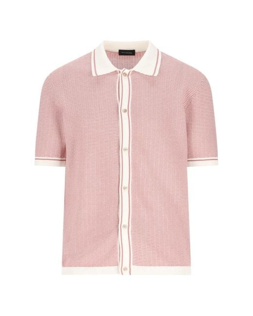Tagliatore Pink Buttoned Shirt for men