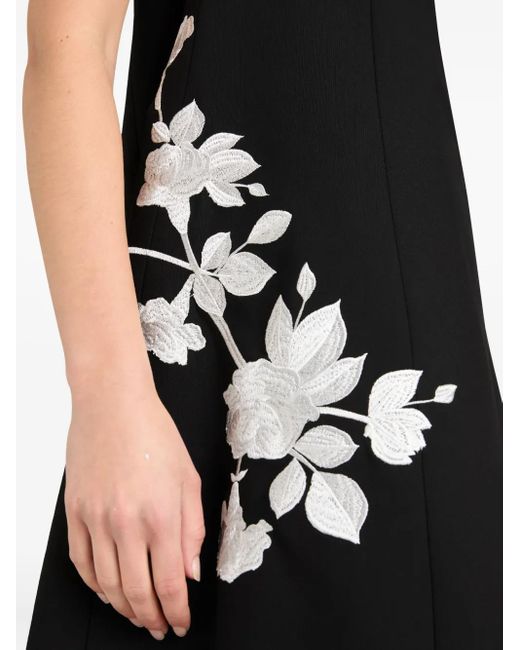 Cinq À Sept Irla Strapless Jurk Met Geborduurde Bloemen in het Black