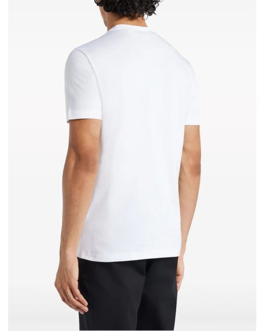 Versace White Crystal '90S Vintage Logo T-Shirt for men