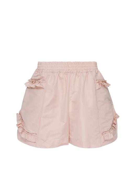 Simone Rocha Pink Ruffle-Trimmed Shorts for men
