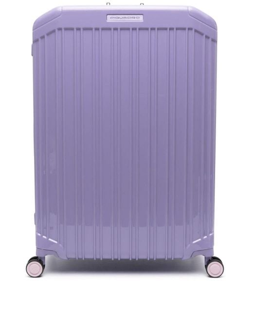 Piquadro Purple Logo-plaque Four-wheels Suitcase