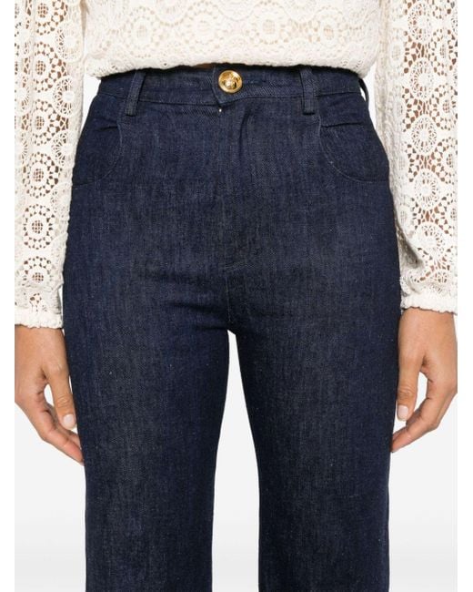 Giambattista Valli Blue Mid-rise Bootcut Jeans