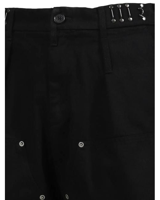 DAIRIKU Black Double-Knee Chino Shorts for men