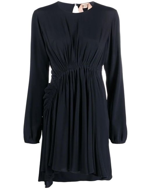N°21 Blue Asymmetric Hem Mini Dress