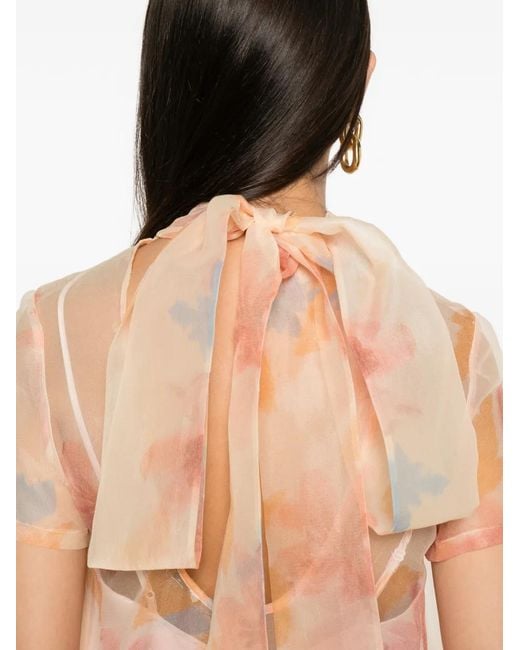 Staud Pink Calluna Floral-Print Maxi Dress