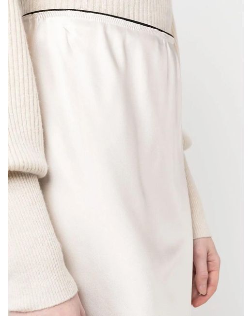 Dorothee Schumacher White Silk Midi Skirt