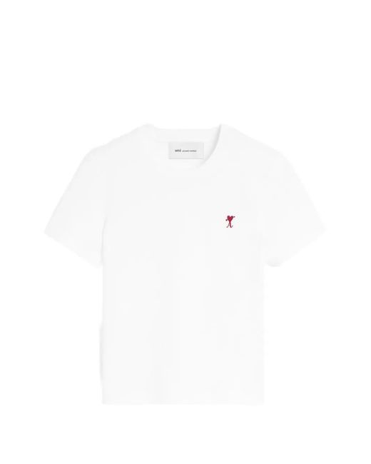 Camiseta De Algodón AMI de color White