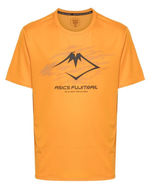Camiseta Fujitrail con logo estampado Asics de hombre de color Orange