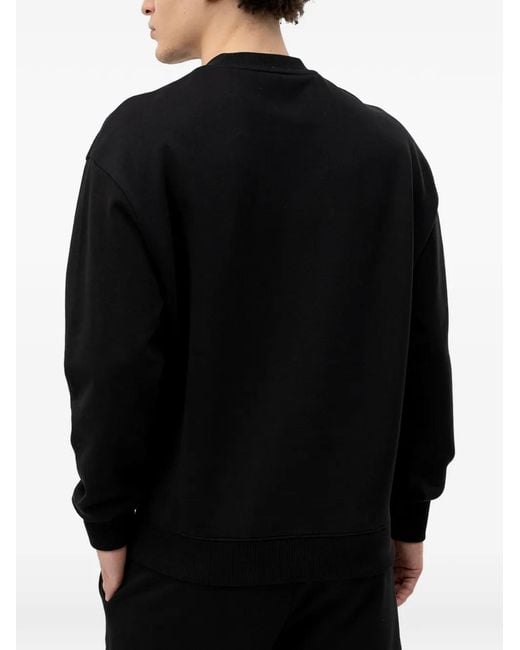 HUGO Black Logo-Patch Sweater for men