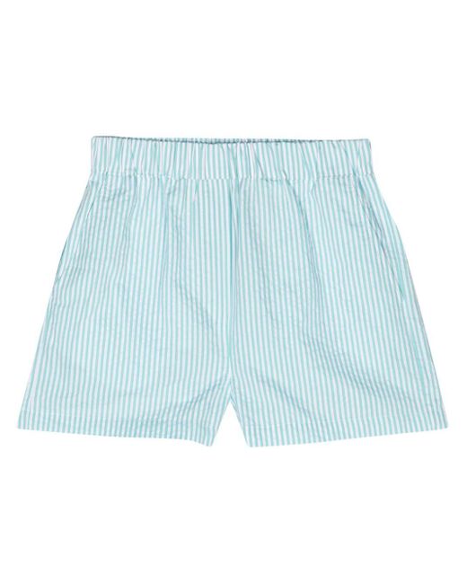 Manuel Ritz Blue Striped Seersucker Shorts