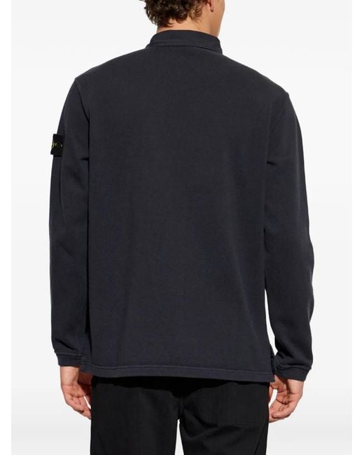 Stone Island Blue Logo-Patch Sweater for men