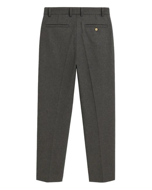 Grayed Gray Wool Trousers for men