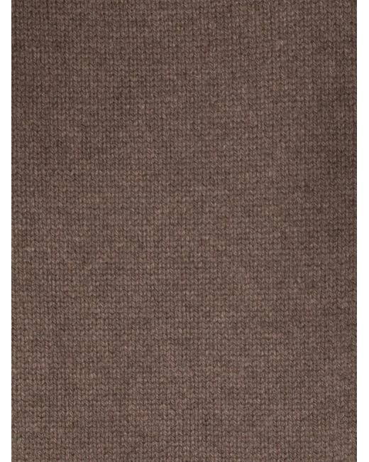 Sunspel Brown Ribbed-Trim Wool Scarf for men