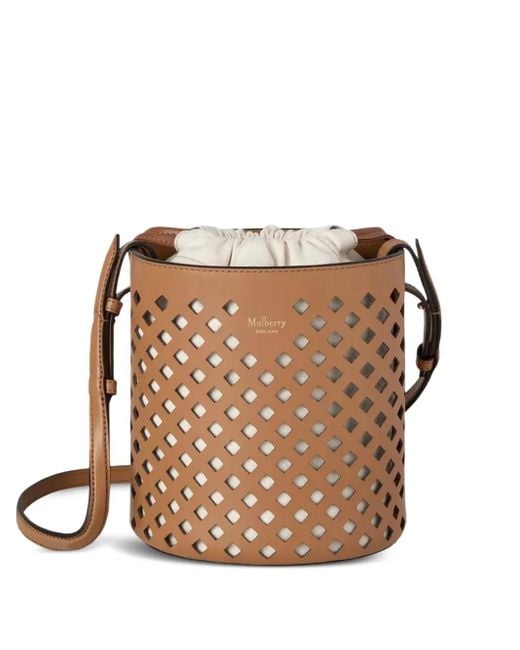 Mulberry Brown Perforated Bucket Bag