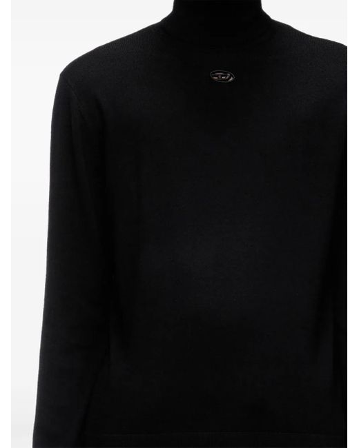 DIESEL K-Varta Pullover mit Stehkragen in Black für Herren