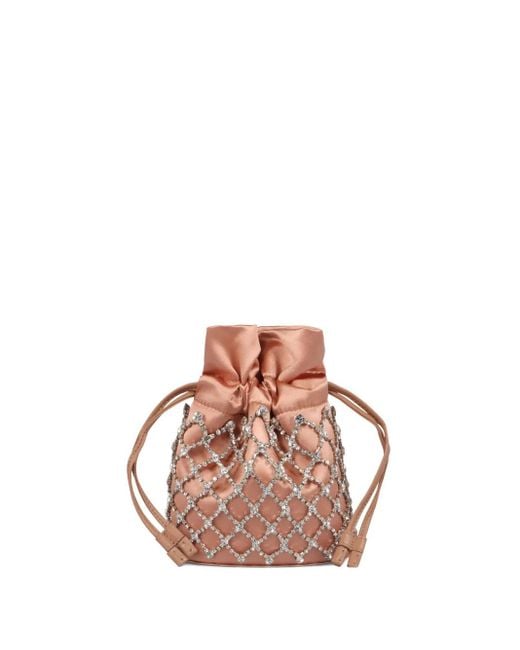 Aquazzura Mini Crystal Lover Clutch Bag Pink
