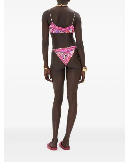 Camilla Pink Bikinioberteil Mit Abstraktem Print