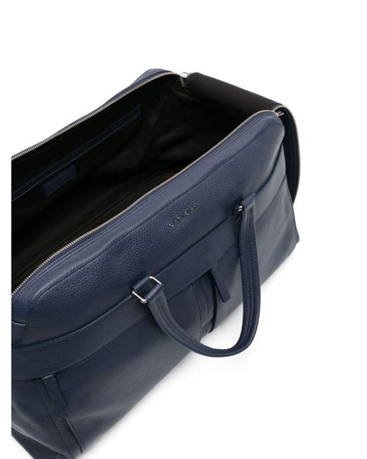 Orciani Blue Leather Holdall Bag for men