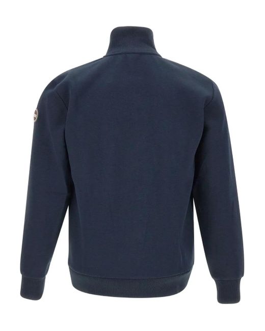 Colmar Blue High-Neck Zip-Up Sweatshirt for men