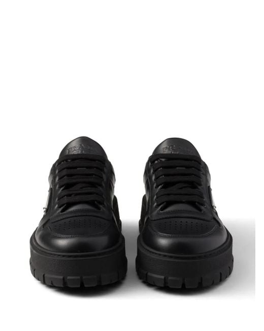 Prada Black Leather Sneakers for men
