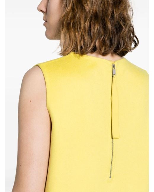 Jil Sander Yellow A-line Cashmere Minidress