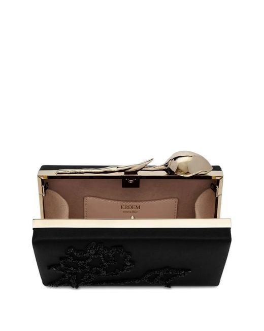 Erdem White Bloom Minaudière Clutch Bag