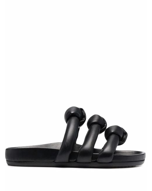 Rick Owens Black Granola Knot-Detail Slides