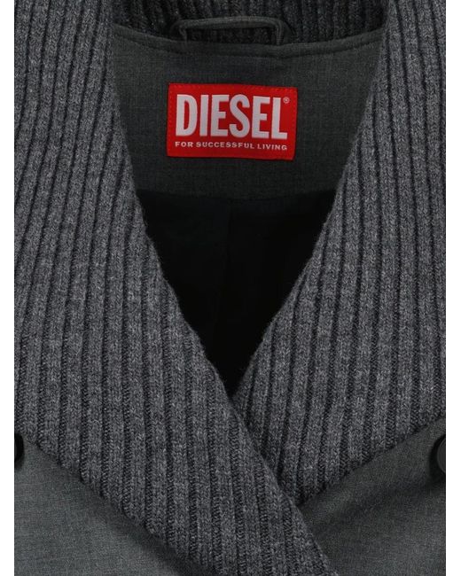 DIESEL Black G-Olden Button Shawl Collar Jacket