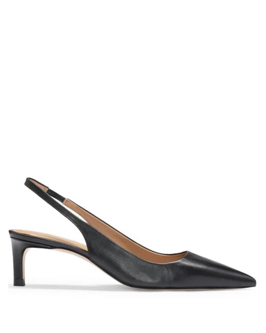 Boss Metallic 70Mm Leather Slingback Pumps